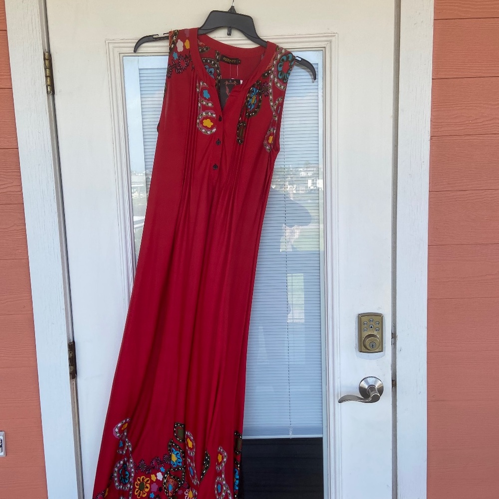 Red Floral Maxi Dress